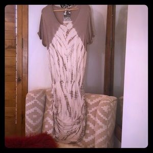 Young Fabulous & Broke Tie-Dye Ruched-Skirt Dress